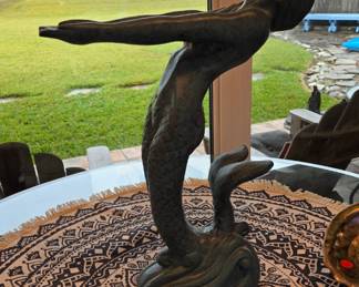 art deco style Mermaid statue