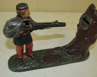 1880's Cast Iron Mechanical Bank - Works