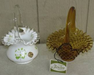 Fenton Glass Baskets