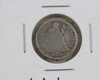 1876 Carson City Seated Liberty Dime