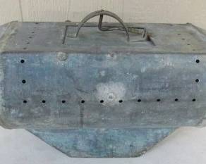 Late 1800's to Early 1900's Pull Behind Torpedo Minnow Bucket