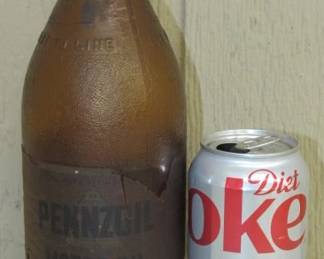 WWII Era Pennzoil Oil Bottle w/Original Top