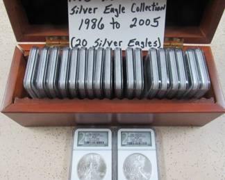 NGC 20th Anniversary Silver Eagle Collection - Years 1986 to 2005