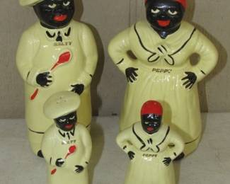 1940's - 1950's Salty & Peppy Salt & Pepper Shakers - Range Size & Regular Size 