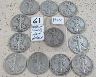 Silver Walking Liberty Half Dollars