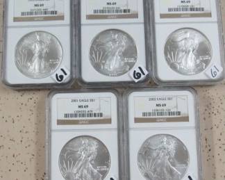 NGC Graded Silver Eagles