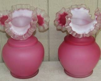 Satin Glass Vases