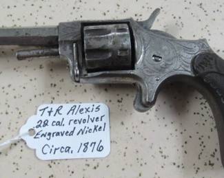 Circa 1876 - T & R Alexis .22 Caliber Revolver - Engraved Nickel