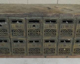 1920's Wood & Brass U.S. Post Office Boxes