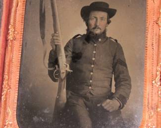 Soldier Tin Type in Case