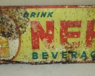 Metal NEHI Beverages Sign