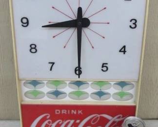 1960's Coke Clock - Lights Up & Runs