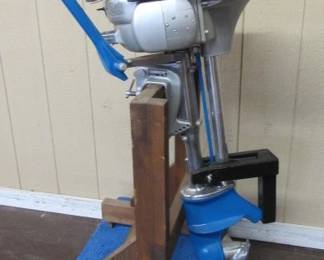 1950's Evinrude 5 HP. Boat Motor w/Stand