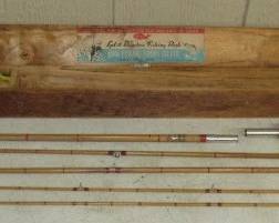 Split Bamboo Fishing Rod in Wood Case - Made in Occupied Japan