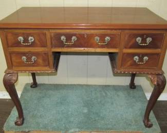 Mahogany Desk w/Claw & Ball Feet