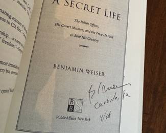 "A Secret Life" Autographed by Benjamin Weiser