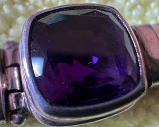 Sterling Silver Amethyst Bracelet