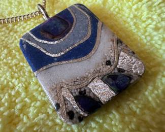 Sterling Silver Necklace with Atoll Pendant 