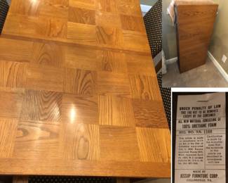 *PRE-SALE Rare, Beautiful Vintage 2 Piece Mid Century Jessup Furniture Corp Hutch/China Cabinet, Table & 6 Chairs SET $1,500 *SET Includes Lighted Hutch w/ Glass and Drawers. Measures 58 inches wide X 17 inches deep X 70 inches tall
*SET Includes Table with 2 x 18.5 inches each leaves and 6 Chairs. Measures 64 inches Long without leaves x 40 inches Wide x 28 inches Tall. These are Rare to find. SET is $1,500.  Or $1000 for JUST Cabinet or $600 for JUST Table & Chairs.