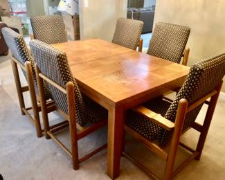 *PRE-SALE Rare, Beautiful Vintage 2 Piece Mid Century Jessup Furniture Corp Hutch/China Cabinet, Table & 6 Chairs SET $1,500 *SET Includes Lighted Hutch w/ Glass and Drawers. Measures 58 inches wide X 17 inches deep X 70 inches tall
*SET Includes Table with 2 x 18.5 inches each leaves and 6 Chairs. Measures 64 inches Long without leaves x 40 inches Wide x 28 inches Tall. These are Rare to find. SET is $1,500.  Or $1000 for JUST Cabinet or $600 for JUST Table & Chairs.