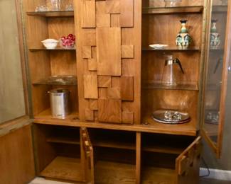 *PRE-SALE Rare, Beautiful Vintage 2 Piece Mid Century Jessup Furniture Corp Hutch/China Cabinet, Table & 6 Chairs SET $1,500 *SET Includes Lighted Hutch w/ Glass and Drawers. Measures 58 inches wide X 17 inches deep X 70 inches tall
*SET Includes Table with 2 x 18.5 inches each leaves and 6 Chairs. Measures 64 inches Long without leaves x 40 inches Wide x 28 inches Tall. These are Rare to find. SET is $1,500.  Or $1000 for JUST Cabinet or $600 for JUST Table & Chairs.