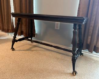 Claw foot mahogany piano bench