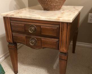 Marble top side tables
