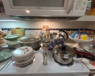 Saladmaster, Club Aluminum, vintage Sears, Alessi teakettle, Texas Ware melamine