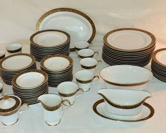 Sango china 12 place settings w serving pieces 