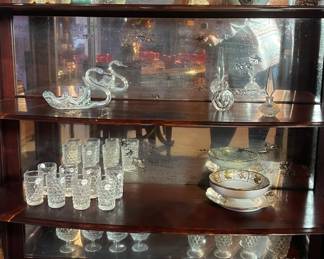 VINTAGE VASES, GLASSWARE, FOSTORIA