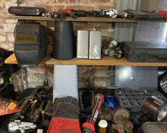 PNEUMATIC TOOLS, WELDING HELMET, ACETYLENE TORCHES