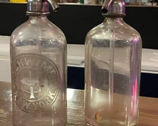 ANTIQUE BEVERAGE DISPENSER BOTTLES