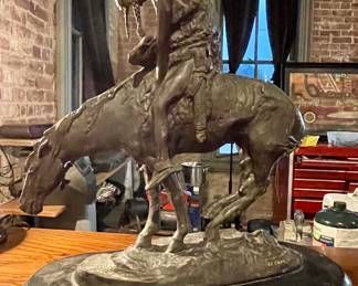 “END OF THE TRAIL” BRONZE SCULPTURE BY JAMES FRASER