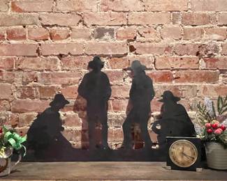 METAL COWBOY CUT OUT SIGNED MCCLOUD