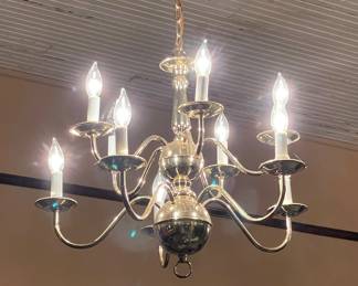 VINTAGE BRASS LIGHT FIXTURE