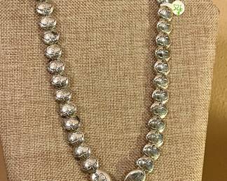 STERLING PILLOW BEAD NECKLACE