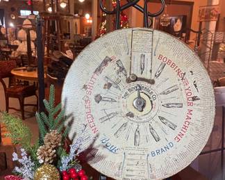 1920’S BOYE NEEDLE CO COUNTER DISPLAY CASE FOR SEWING MACHINE NEEDLES AND BOBBINS