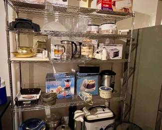 ROLLING STAINLESS SHELVING, FAN