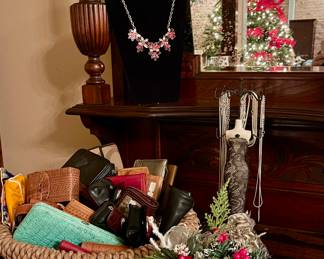 HANDMADE CHRISTMAS DECOR, WALLETS, COSTUME JEWELRY