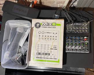 MIX 8-8 CHANNEL COMPACT MIXER SOUND SYSTEM WITH SPEAKERS