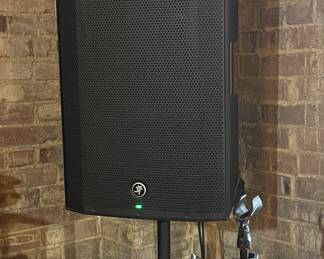 SPEAKERS ON STAND THAT GO WITH THE SOUND SYTEM