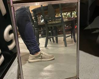 VINTAGE SHOE STORE FLOOR MIRROR