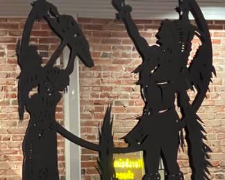 METAL NATIVE AMERICAN CUTOUT BY MCCLOUD