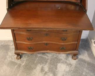 Antique Chippendale Style Secretary Desk
