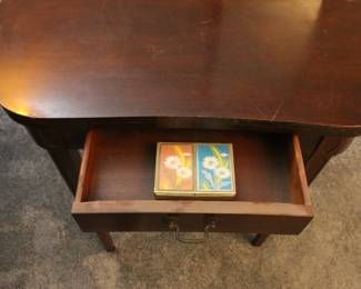 Antique Hepplewhite Style D-Shaped Card Table