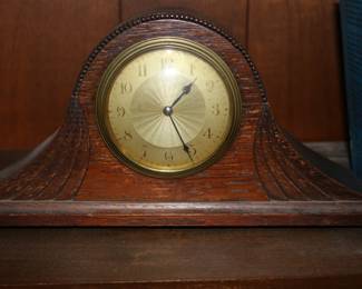 Antique Tambour Style Mantle Clock