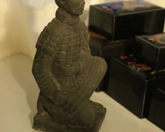 Vintage Replica Chinese Terracotta Kneeling Archer