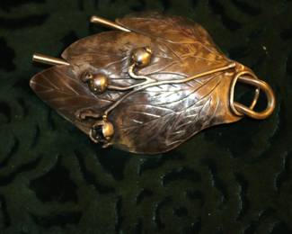 Vintage Handmade Sterling Silver Hair Clip