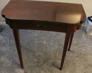 Antique Hepplewhite Style D-Shaped Card Table