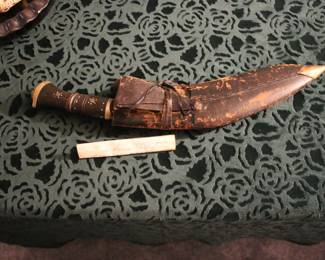 Vintage Gurkha Khukuri Knife & Sheath